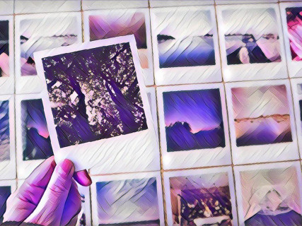Фотокарточки в стиле Polaroid